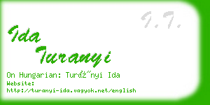 ida turanyi business card